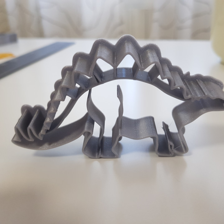 Stegosaurus shaped cookie cutter image