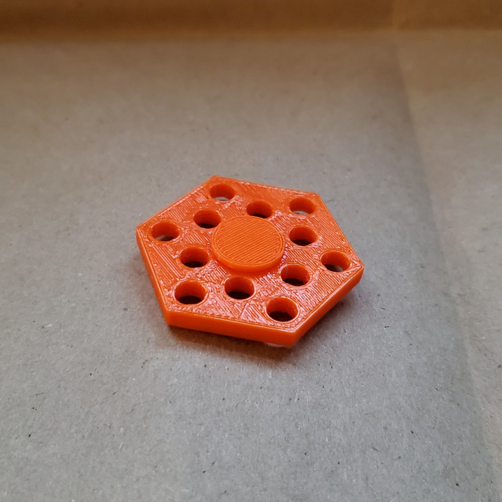 3D Printable Hexagon Fidget Spinner by Amy Crump