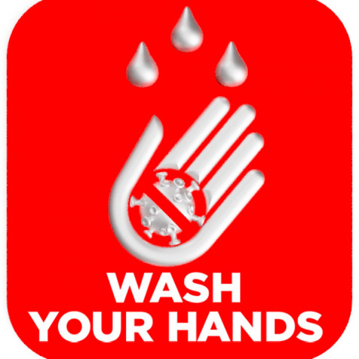 Covid wash sign image