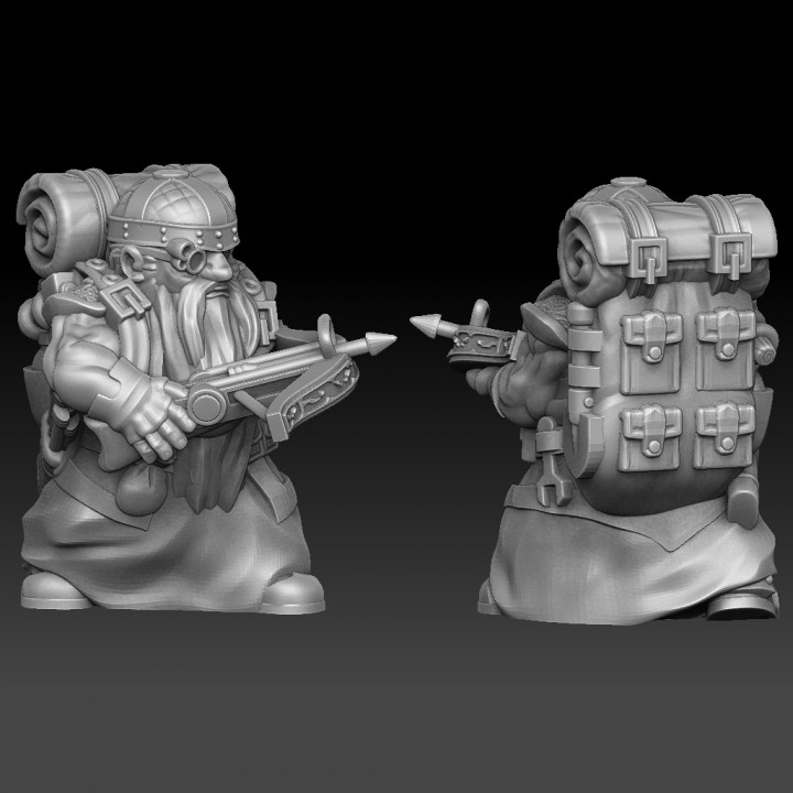 3d Printable Dwarf With Crossbow By Stanislav Kuznetsov 