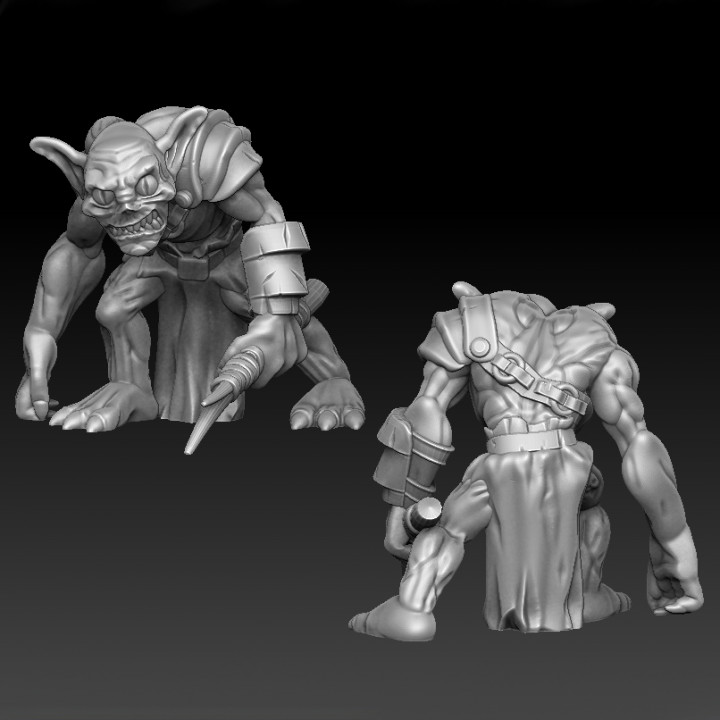 Cave goblin with spear image