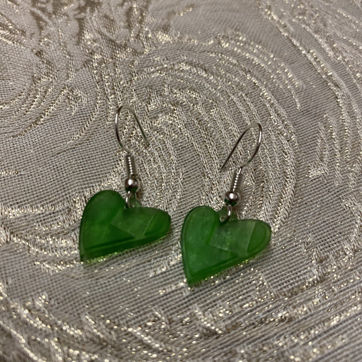 Heart pendant and earrings image