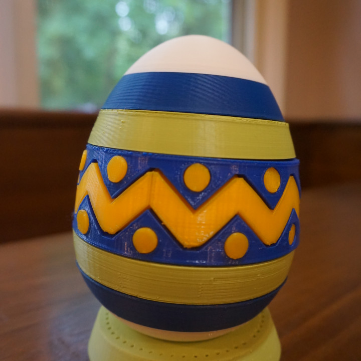 3D Printable Easter Egg Puzzle Box by Jacob Elmer