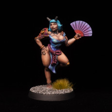 Picture of print of Tsuki - Oni Clan Beauty (Fantasy Pinup)