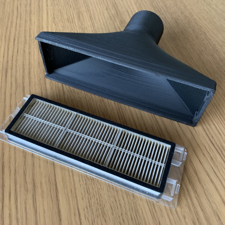 3D Printable Filter cleaning adapter for Xiaomi Roborock S6 vacuum by Gabor Penoff