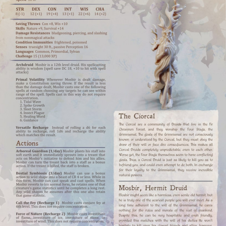 Mosbir, Ciorcal Druid (Pre-Supported) image