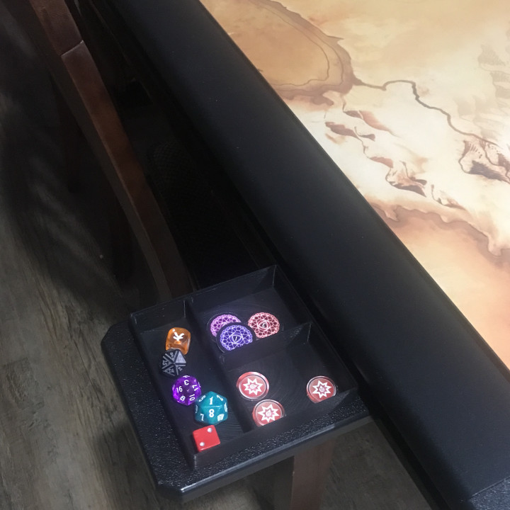 3D Printable Game Table Accessories Dice Tray by Ken