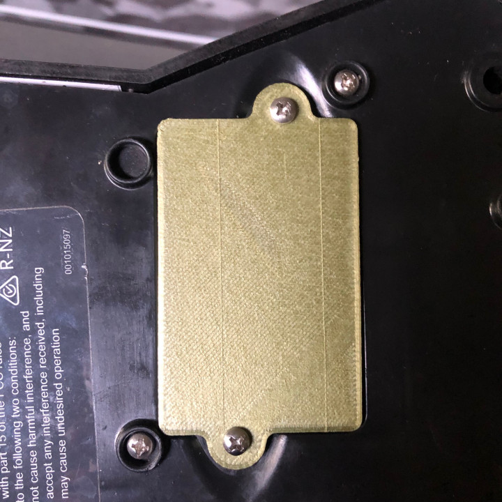 3D Printable Battery Cover Xi5 foot pedal by Doug