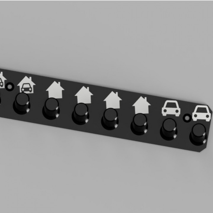 3D Printed Key Hanger with Icons image