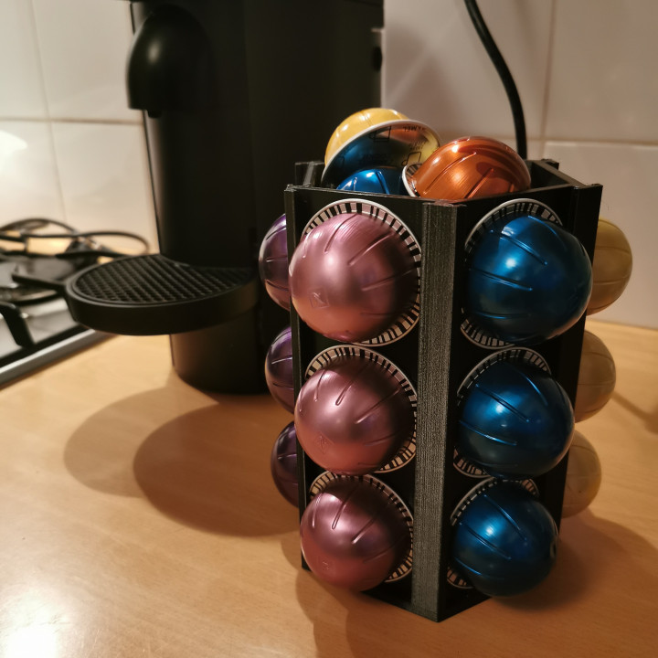 3D Printable Container for Nespresso Vertuo capsules by Wilfried Kafando