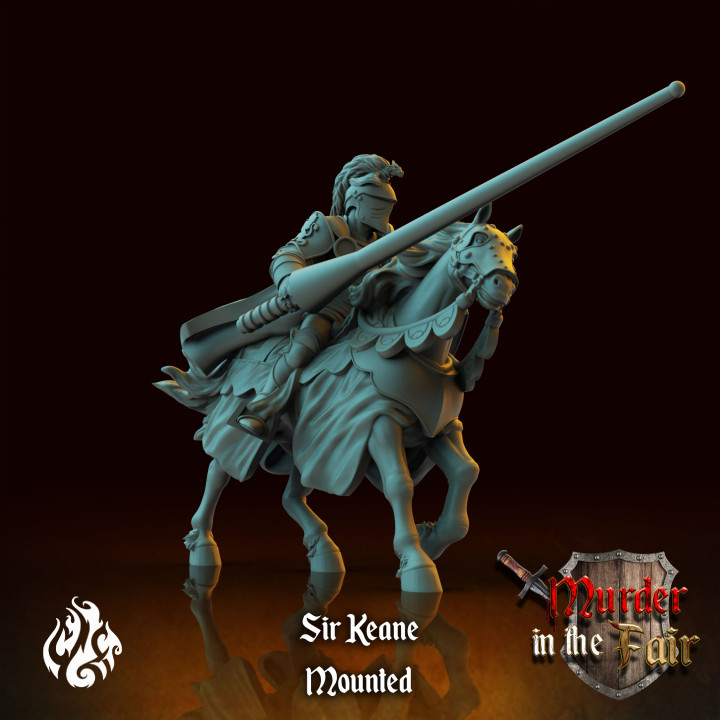 Sir Keane the Knight - 2 Versions: Mounted and on foot image