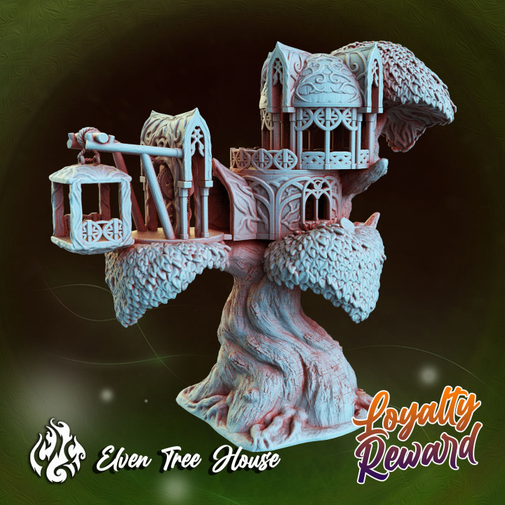 Elven Tree House - FDM Version, Supported image