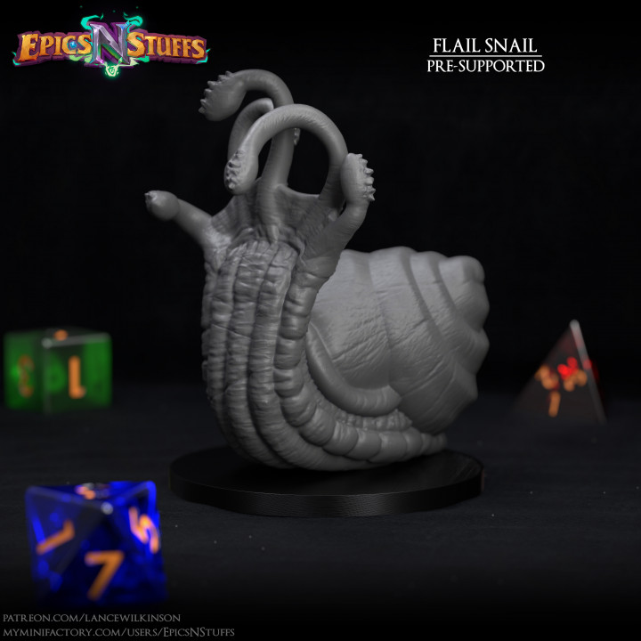 Flail Snail Miniature - Pre-Supported image