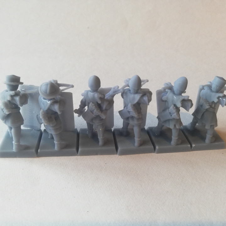 Medieval Crossbowmen Miniatures (32mm, modular)