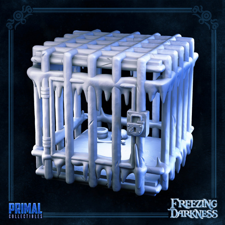 10 miniatures - 32mm - Complete furniture RPG ice expansion game - FREEZING DARKNESS - MASTERS OF DUNGEONS QUEST image