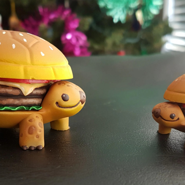 Cute Turtle Burguer Figure