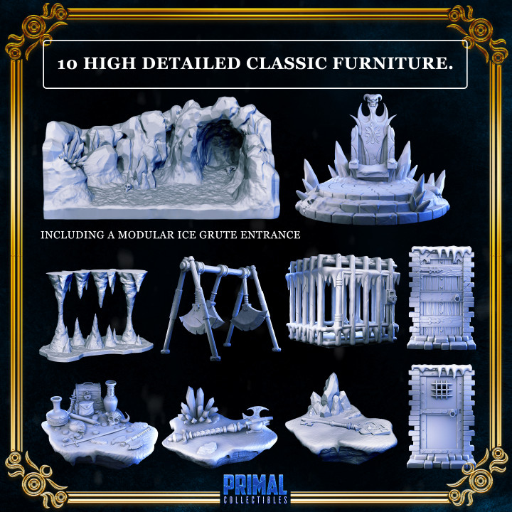 20 miniatures - complete RPG ice expansion game - FREEZING DARKNESS - Premium Package - MASTER OF DUNGEONS QUEST image