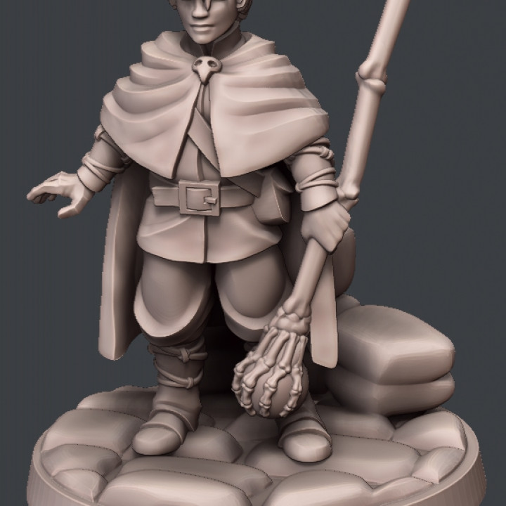 3D Printable Necromancer Apprentice Miniature STL by Stonehaven
