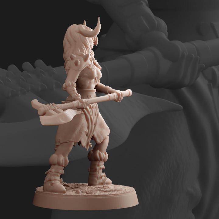 3D Printable Nomad - Human Barbarian by Artificers_Mini