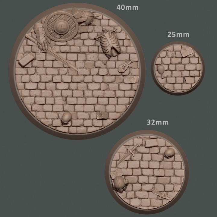 Miniature bases - Fantasy dungeon theme image