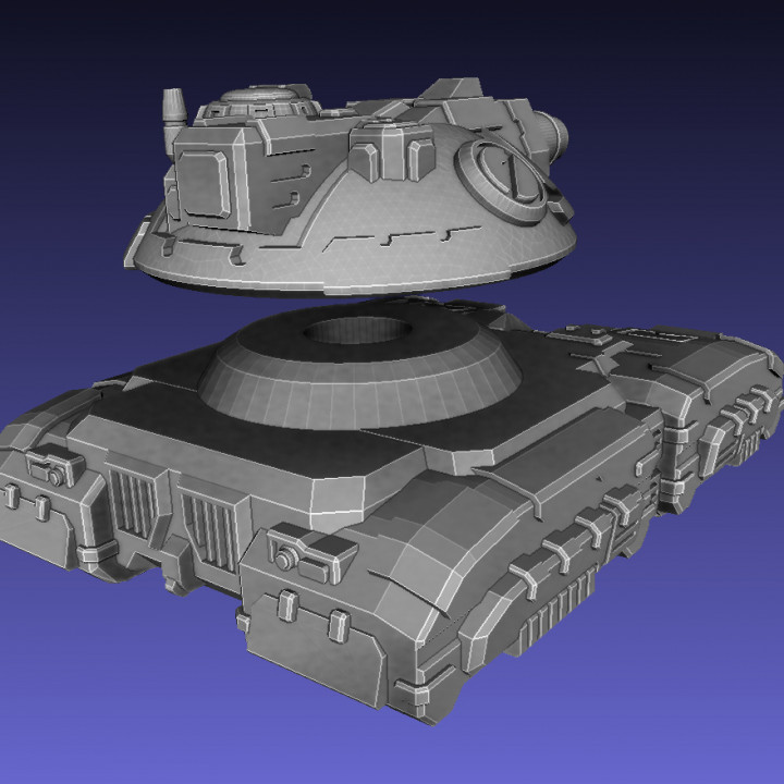 3D Printable DEMOLISHER super-tank 1/285 for Battletech, Dirtside, etc ...