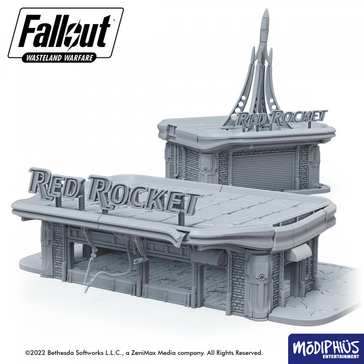 Fallout: Wasteland Warfare - Print at Home - Red Rocket Drive Thru image