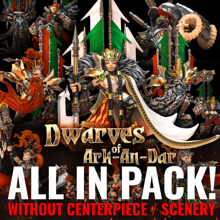 Dwarves of Ark-An-Dar All in Pack (without scenery/Centerpiece) image