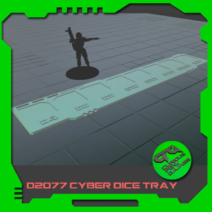 Cyber d20 Dice Tray