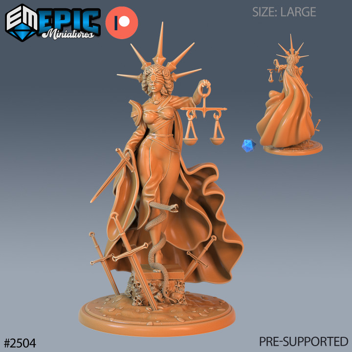 Justicia / Female Virtue / Ancient Goddess / Angelic Queen / Angel Empress