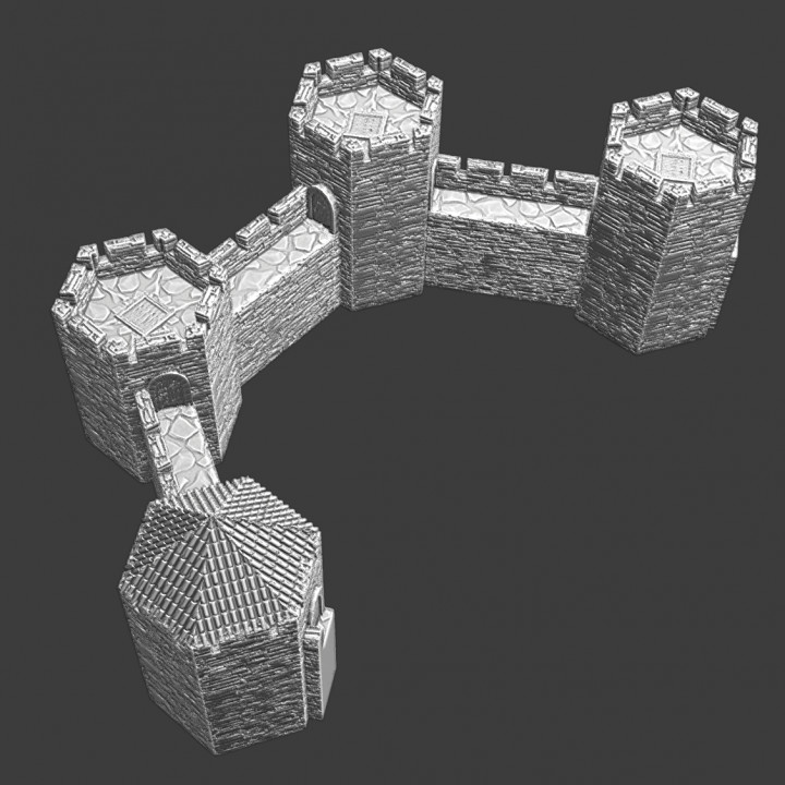 Hexagon towers - Modular Castle System image