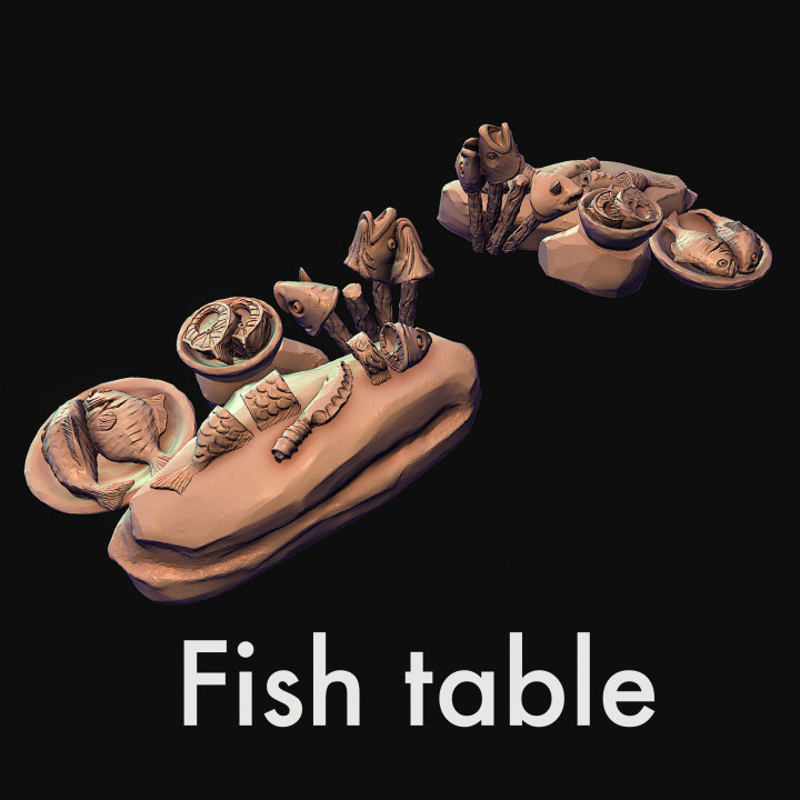 Fish cutting table