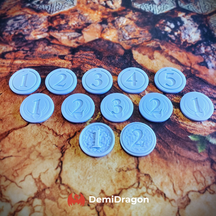 Godtear Compatible Turn and Warband Tokens (Pre-supported) image
