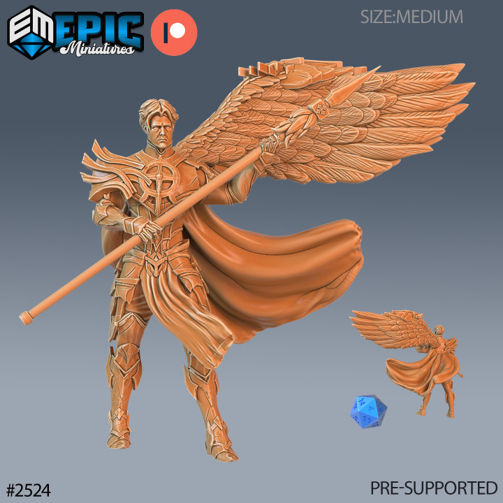 Half Angel Paladin Spear / Heavenly Warrior / Angelic Guardian / Cloud Hero image