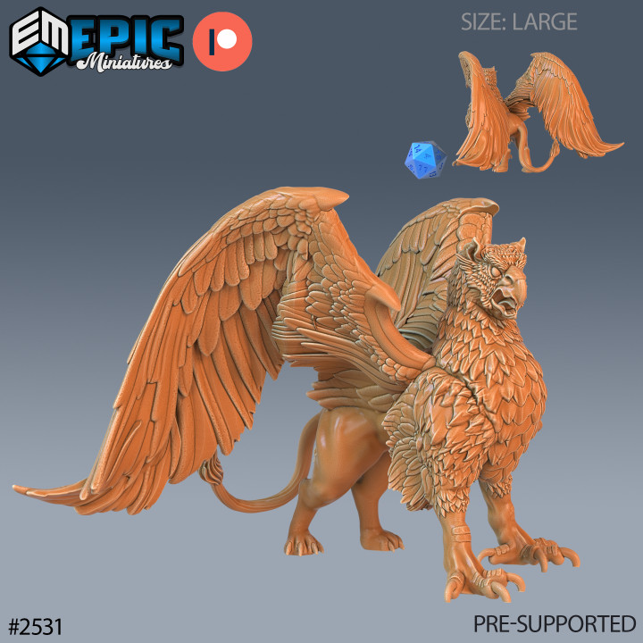 Griffin Set / Gryphon / Heavenly Flying Beast / Lion Eagle Hybrid / Angel Mount / Angelic Encounter