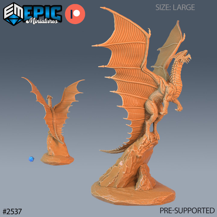 Copper Dragon Set / Legendary Bronze Drake / Winged Mountain Encounter / Ancient Magical Beast